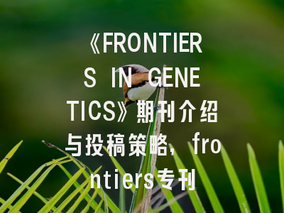 《FRONTIERS IN GENETICS》期刊介绍与投稿策略,frontiers专刊