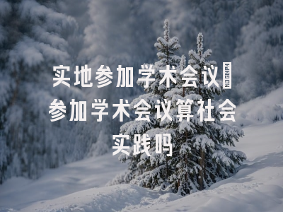 实地参加学术会议_参加学术会议算社会实践吗