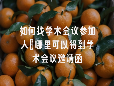 如何找学术会议参加人_哪里可以得到学术会议邀请函