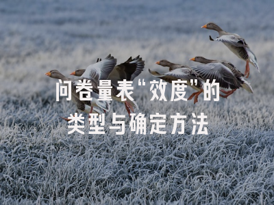 问卷量表“效度”的类型与确定方法