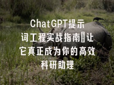 ChatGPT提示词工程实战指南：让它真正成为你的高效科研助理
