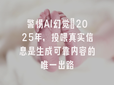 警惕AI幻觉：2025年，投喂真实信息是生成可靠内容的唯一出路