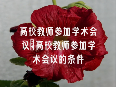 高校教师参加学术会议_高校教师参加学术会议的条件