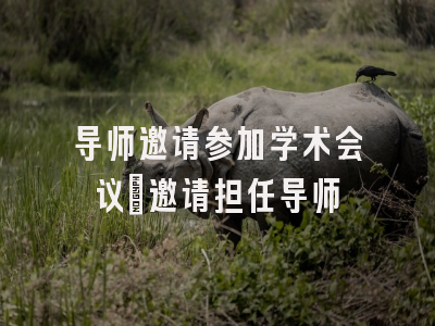 导师邀请参加学术会议_邀请担任导师