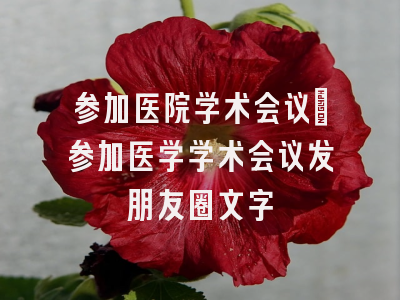 参加医院学术会议_参加医学学术会议发朋友圈文字