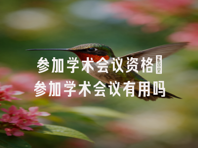 参加学术会议资格_参加学术会议有用吗