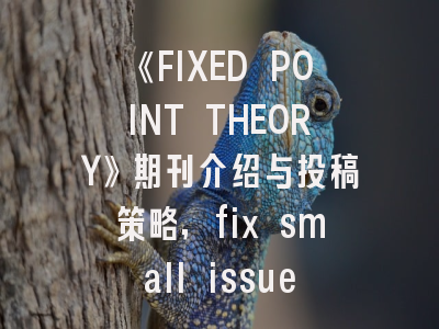 《FIXED POINT THEORY》期刊介绍与投稿策略,fix small issue