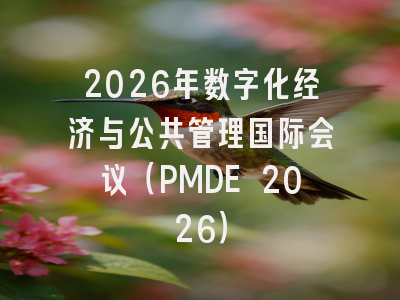 2026年数字化经济与公共管理国际会议（PMDE 2026）