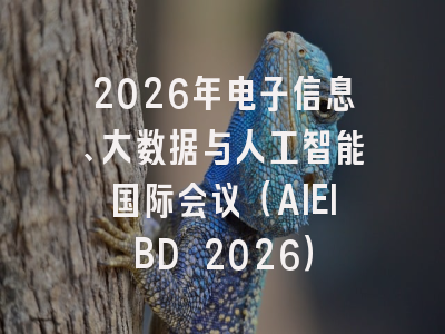 2026年电子信息、大数据与人工智能国际会议（AIEIBD 2026）