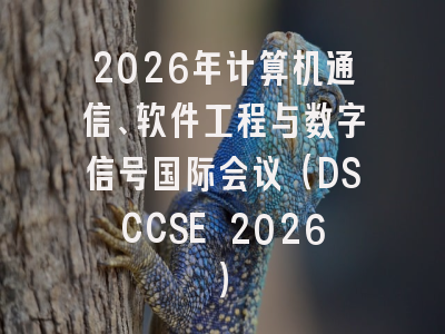 2026年计算机通信、软件工程与数字信号国际会议（DSCCSE 2026）