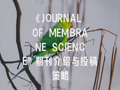 《JOURNAL OF MEMBRANE SCIENCE》期刊介绍与投稿策略