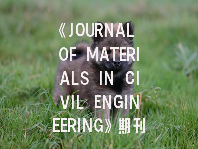 《JOURNAL OF MATERIALS IN CIVIL ENGINEERING》期刊介绍与投稿策略