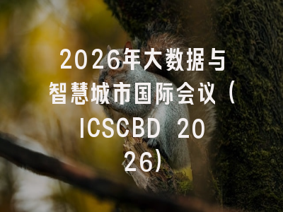 2026年大数据与智慧城市国际会议（ICSCBD 2026）