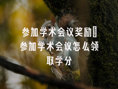 参加学术会议奖励_参加学术会议怎么领取学分