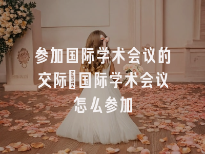 参加国际学术会议的交际_国际学术会议怎么参加