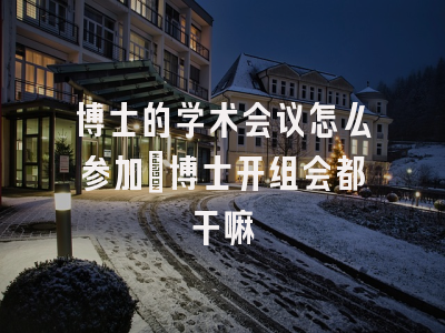 博士的学术会议怎么参加_博士开组会都干嘛