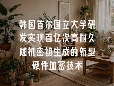 韩国首尔国立大学研发实现百亿次高耐久随机密钥生成的新型硬件加密技术