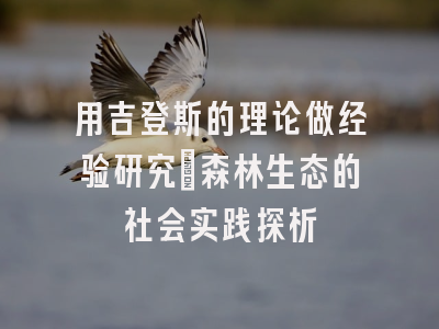 用吉登斯的理论做经验研究：森林生态的社会实践探析
