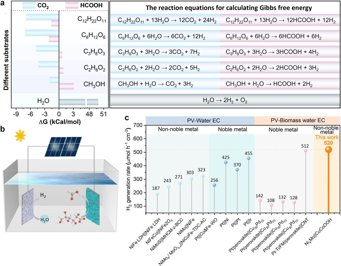 中国农业大学资环学院赵新教授团队在生物质制甲酸耦合高效绿氢生产方面取得重大进展