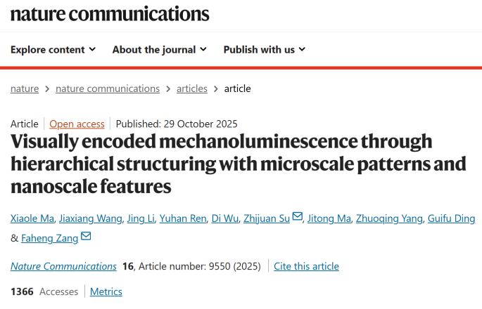 上海交大臧法珩及合作团队在柔性力学发光与可视化传感领域取得新进展