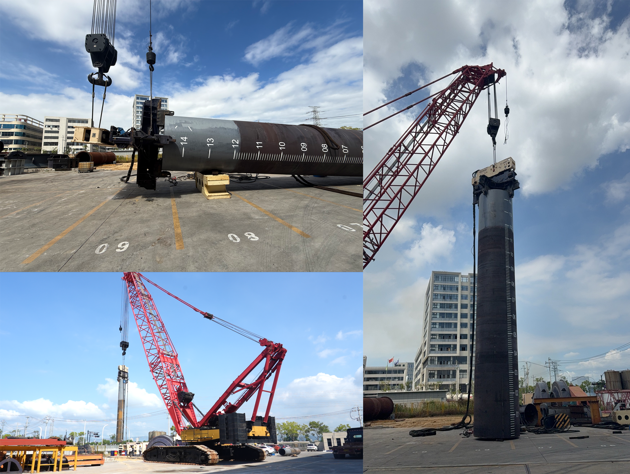 东南大学张友虎团队领衔的全球行业内首个“基础+塔筒+风机结构”大直径单桩刚度与阻尼现场试验项目桩基施工顺利完成