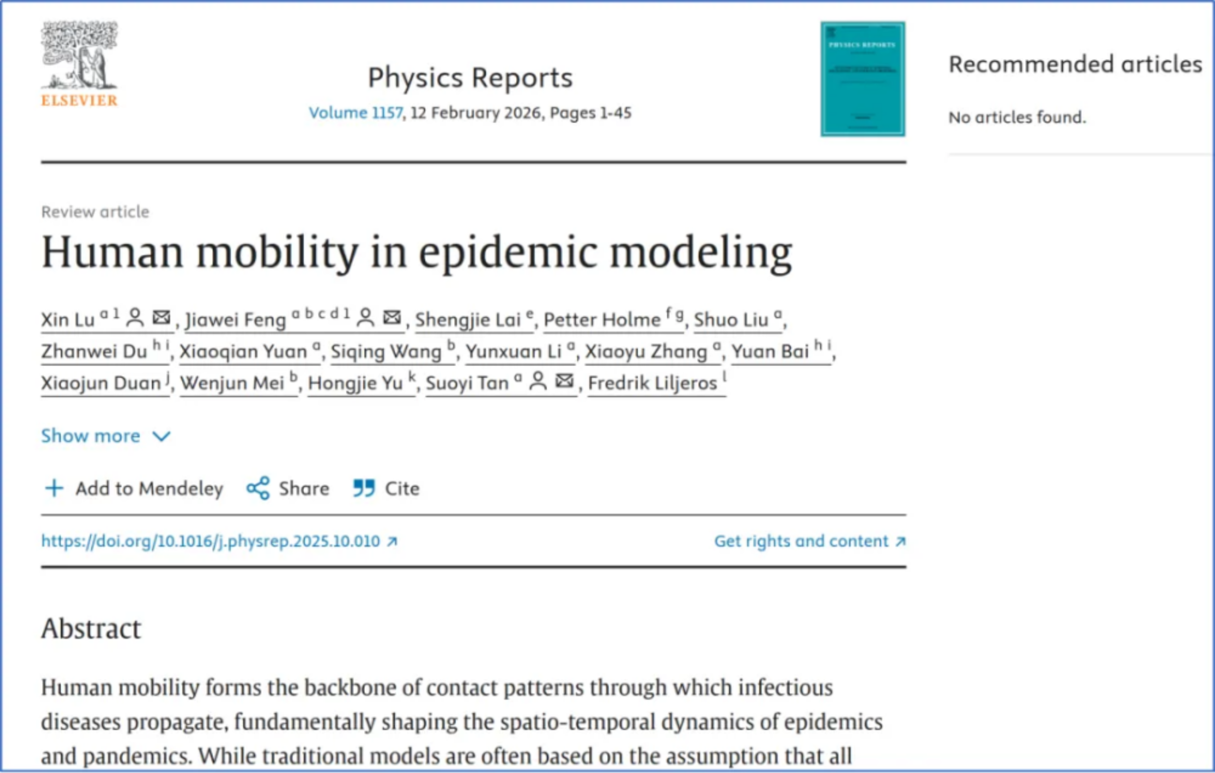 国防科大研究成果发表在物理学顶刊《Physics Reports》