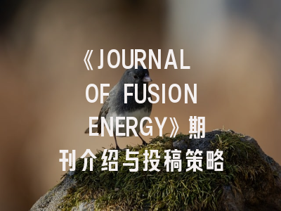 《JOURNAL OF FUSION ENERGY》期刊介绍与投稿策略