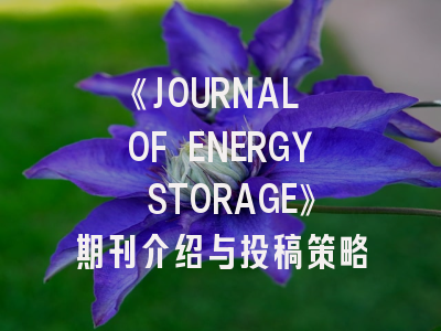 《JOURNAL OF ENERGY STORAGE》期刊介绍与投稿策略