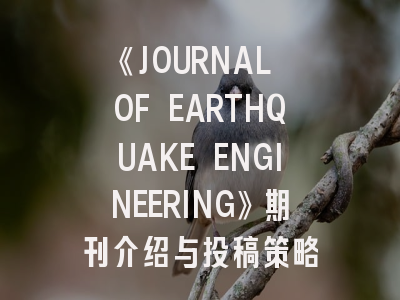 《JOURNAL OF EARTHQUAKE ENGINEERING》期刊介绍与投稿策略