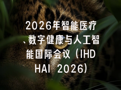 2026年智能医疗、数字健康与人工智能国际会议（IHDHAI 2026）