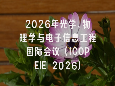 2026年光学、物理学与电子信息工程国际会议（ICOPEIE 2026）
