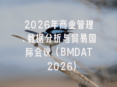 2026年商业管理、数据分析与贸易国际会议（BMDAT 2026）