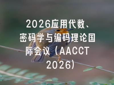 2026应用代数、密码学与编码理论国际会议（AACCT 2026）