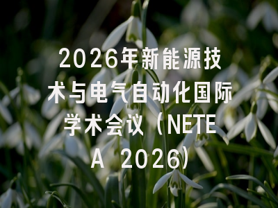 2026年新能源技术与电气自动化国际学术会议（NETEA 2026）