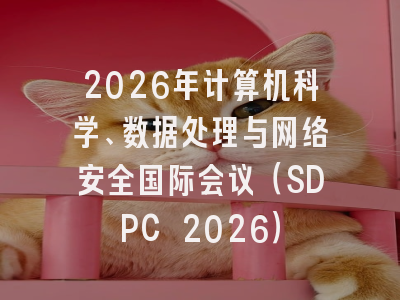 2026年计算机科学、数据处理与网络安全国际会议（SDPC 2026）