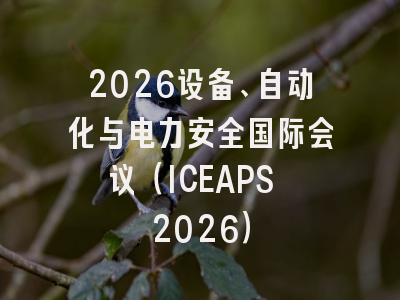 2026设备、自动化与电力安全国际会议（ICEAPS 2026）