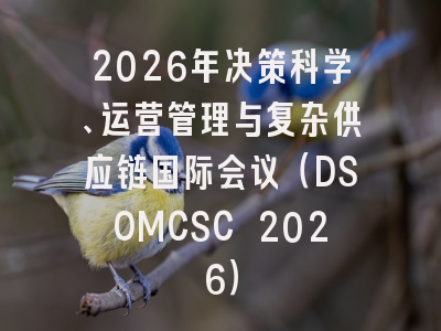 2026年决策科学、运营管理与复杂供应链国际会议（DSOMCSC 2026）