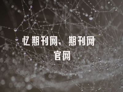 忆期刊网,期刊网 官网