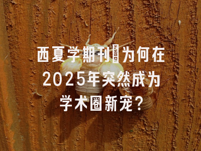 西夏学期刊：为何在2025年突然成为学术圈新宠？