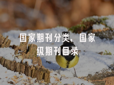 国家期刊分类,国家级期刊目录