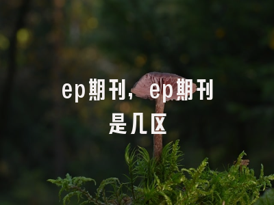 ep期刊,ep期刊是几区