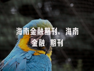 海南金融期刊,海南金融 期刊