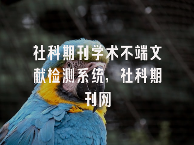 社科期刊学术不端文献检测系统,社科期刊网