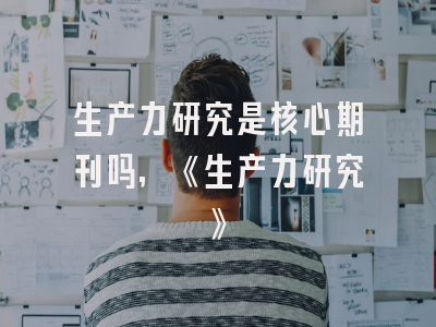 生产力研究是核心期刊吗,《生产力研究》