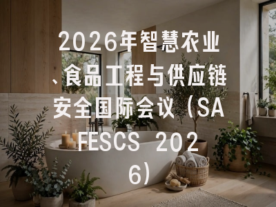 2026年智慧农业、食品工程与供应链安全国际会议（SAFESCS 2026）
