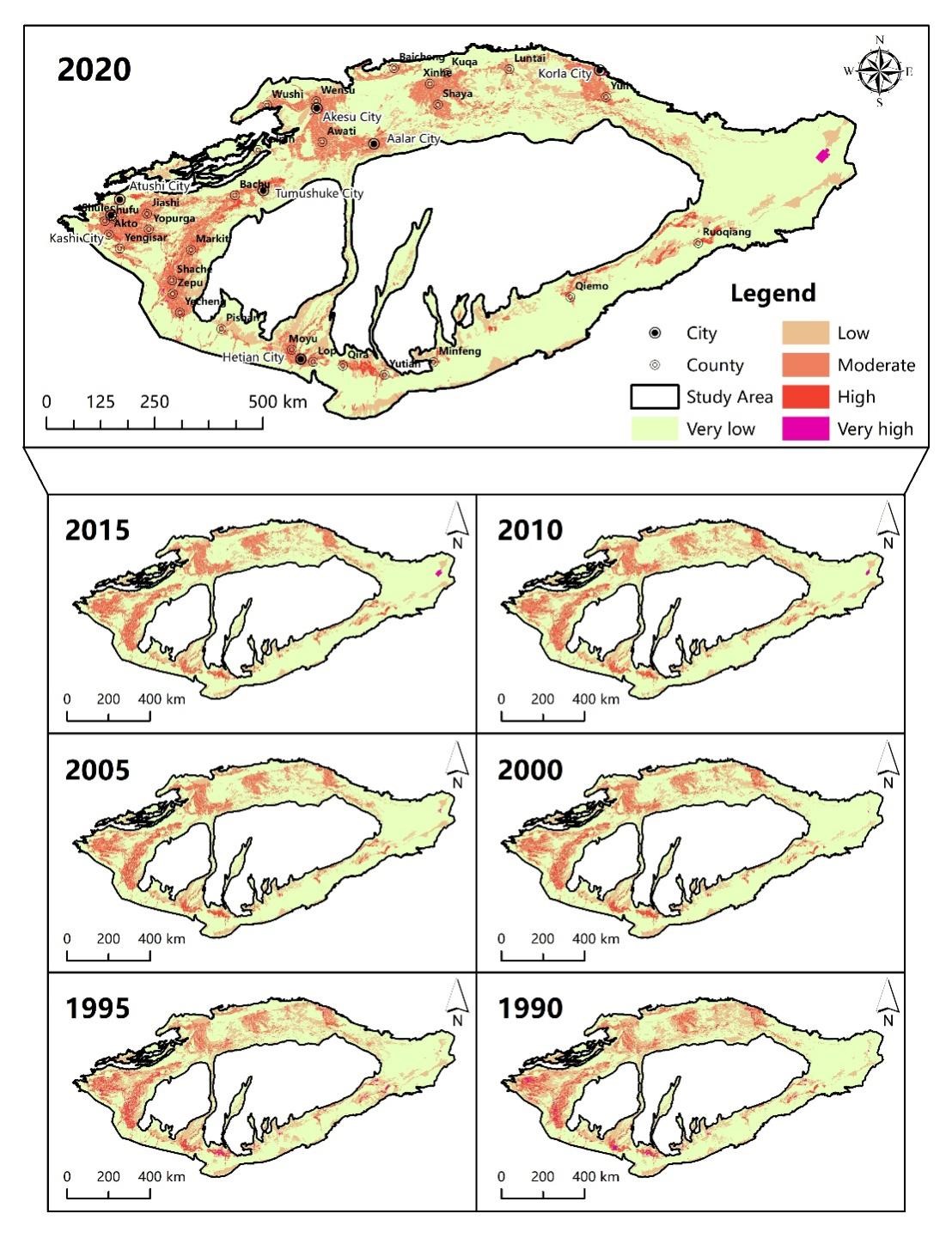 生态所在干旱区荒漠化风险综合评估方面取得重要进展