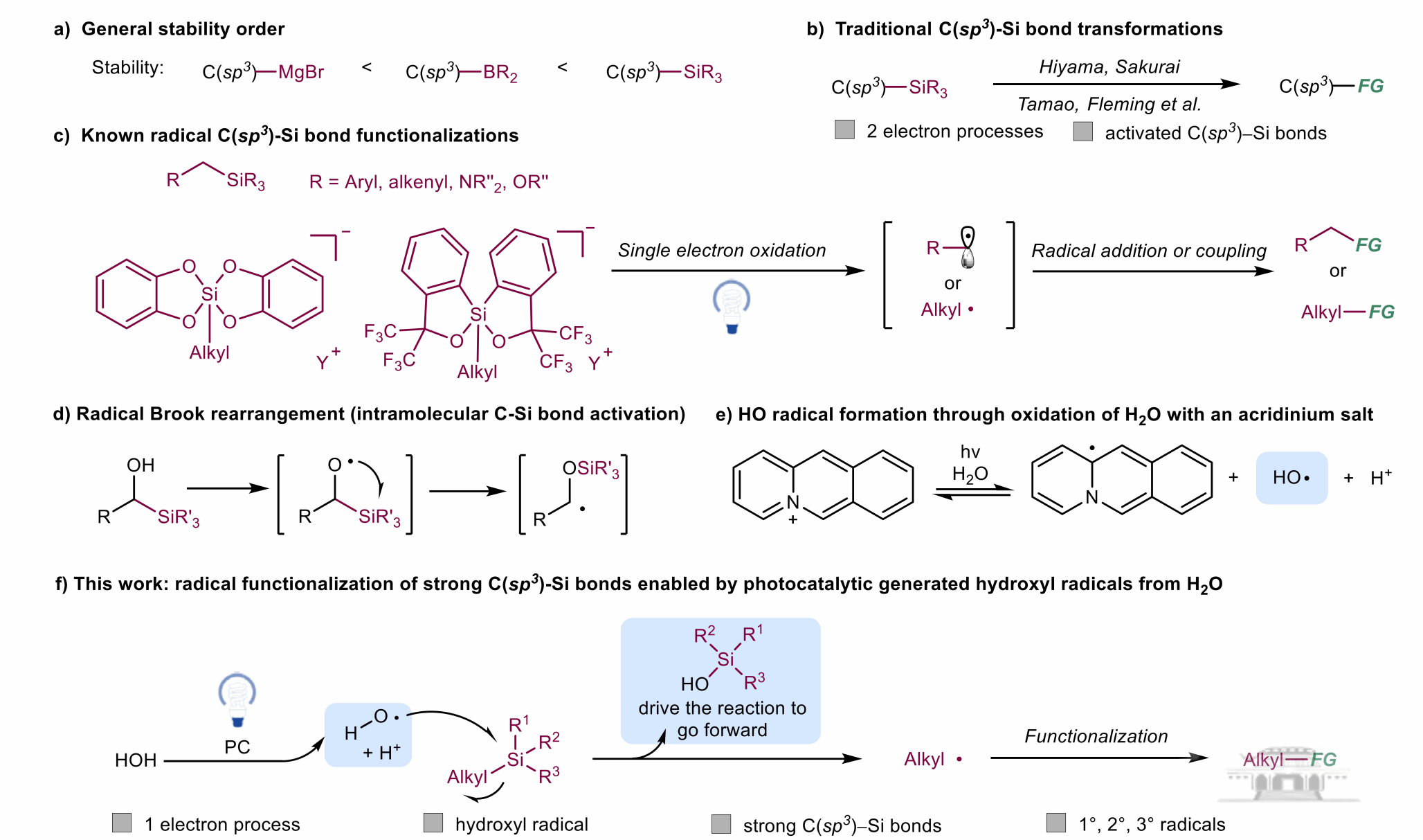 武汉大学沈晓课题组发展光催化羟基自由基激活强C(sp³)-Si键新策略