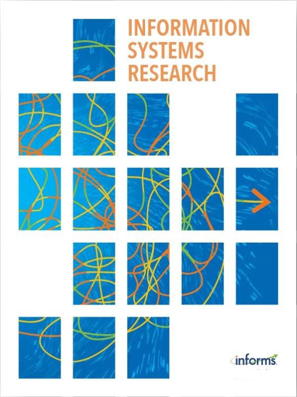 上海交大安泰经管学院信息、技术与创新系房思含助理教授与合作者在信息系统领域顶尖期刊INFORMATION SYSTEMS RESEARCH发表论文