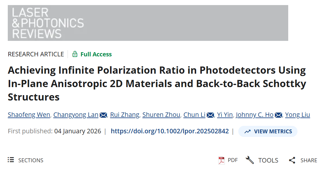 电子科技大学光电学院兰长勇副教授、李春教授团队在Laser & Photonics Reviews发表论文