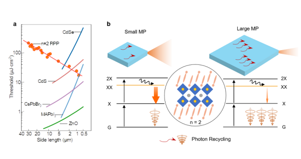 科研人员研制出低阈值、超快可切换的准二维钙钛矿微纳激光光源